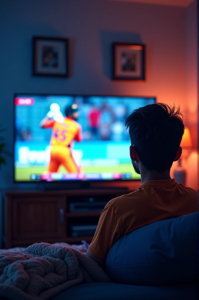 My name is krishna who is watching Rohit sharmas batting in world cup against australia in television with jersey number 45.