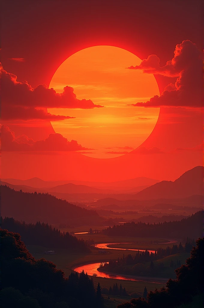 red sun