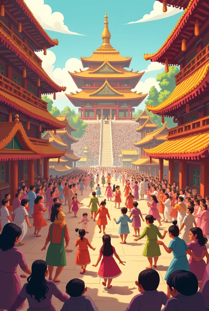 Cartoon pictures of various religious festivals
