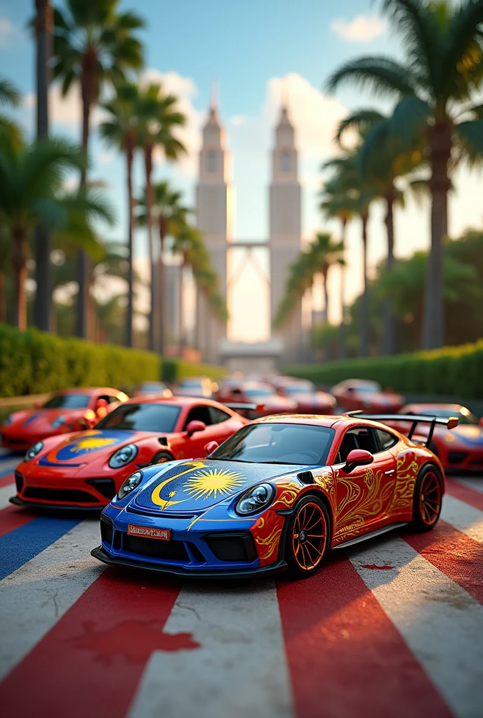 promotion of hotwheels with selling price of RM31 for each lot with the theme of malaysia independent day