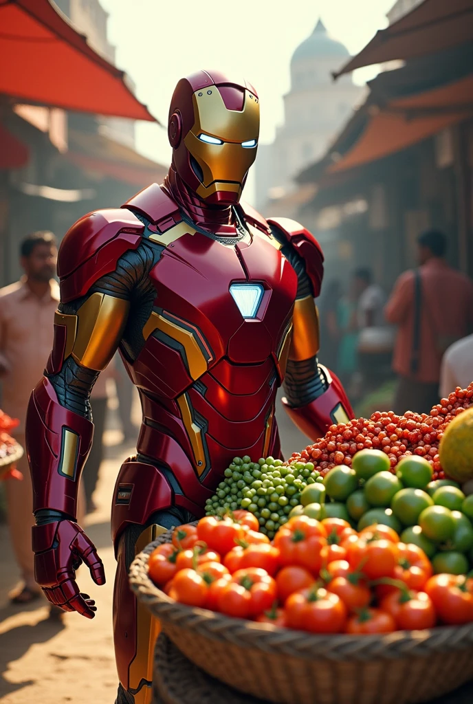 ironman selling vegitables in india