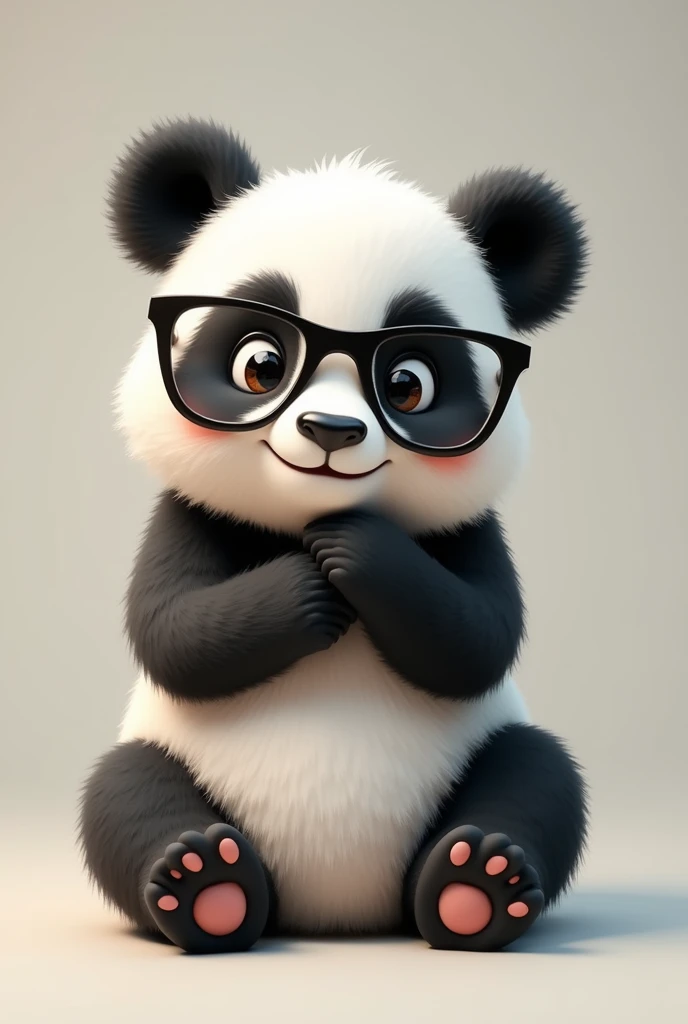 Panda wearing glasses