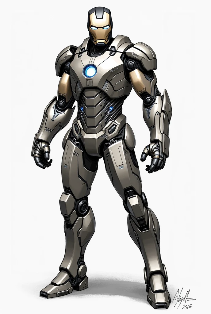 Sketch drawing ironman suit