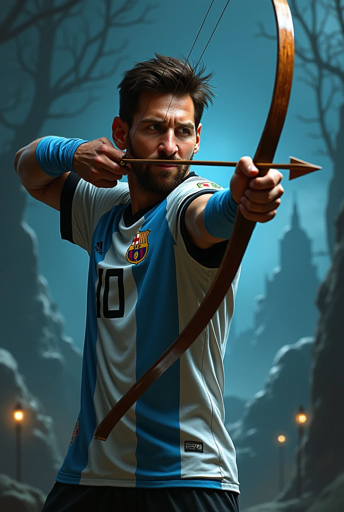 Messi throwing arrow