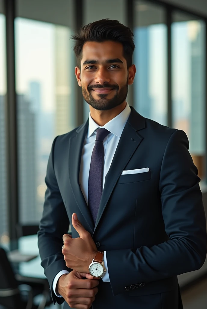 Rich young Indian businessman