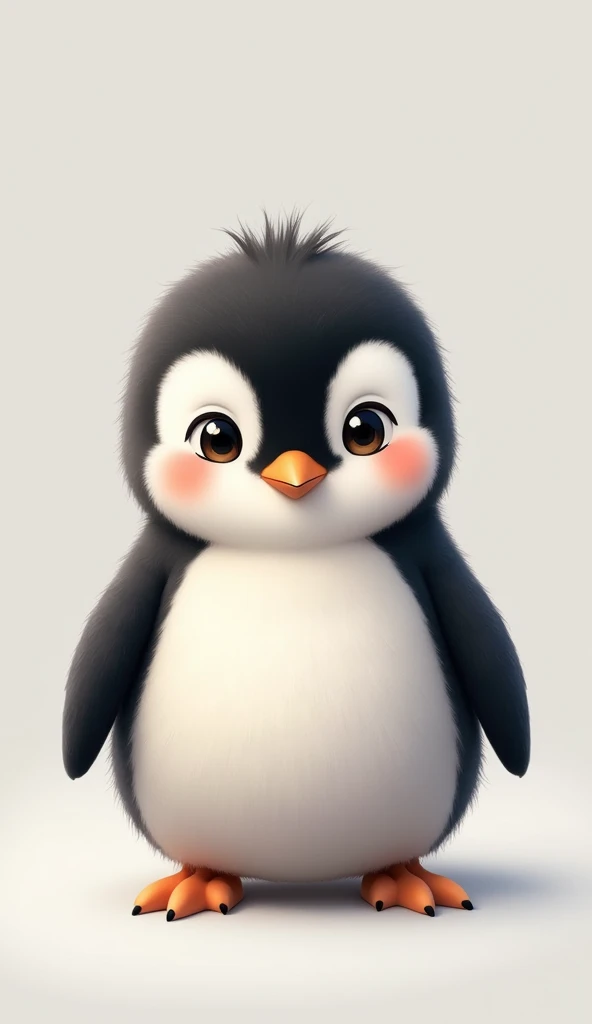 Cute fluffy  penguin