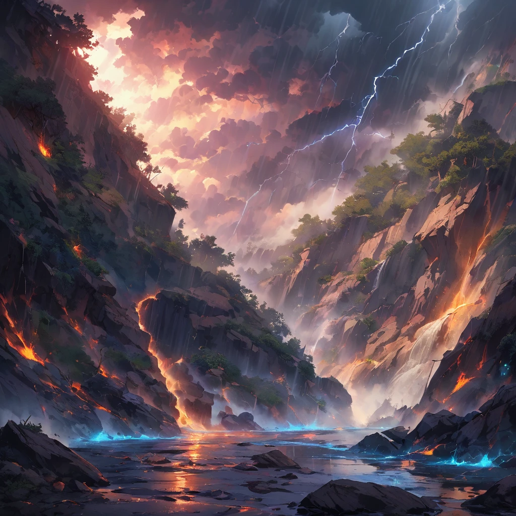 The rain may be accompanied by thunder and lightning, creating dramatic effects.
* The intensity and duration of the rainfall can vary, from a gentle drizzle to a torrential downpour.
* The rain may cause flash floods, landslides, and other disruptions to natural and human environments.