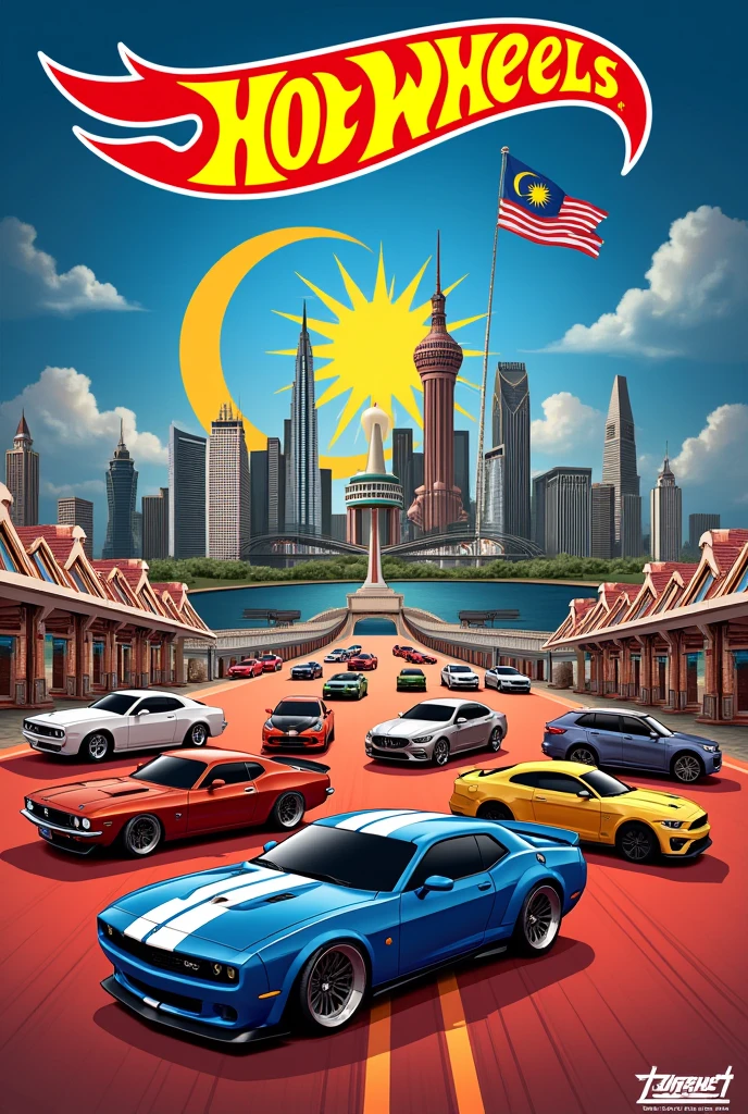 Selling hotwheels poster with theme of Malaysia Merdeka Day

Put this sentences on top of the image
“each lot RM31“