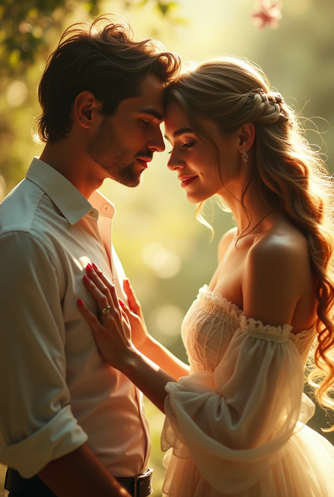 Beautiful Girl giving hand to lover