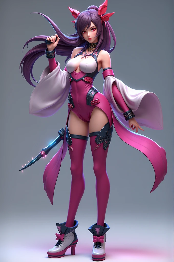 Model 3D postaci Hanabi z gry Mobile Legends.