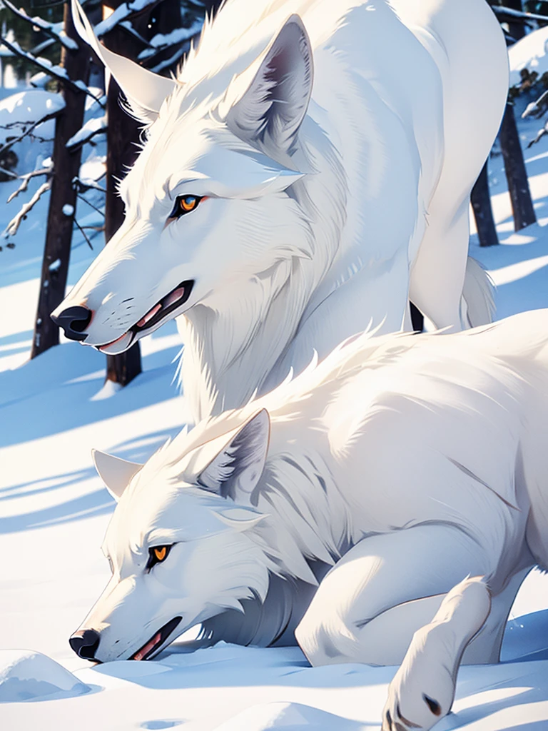 white elk black wolf