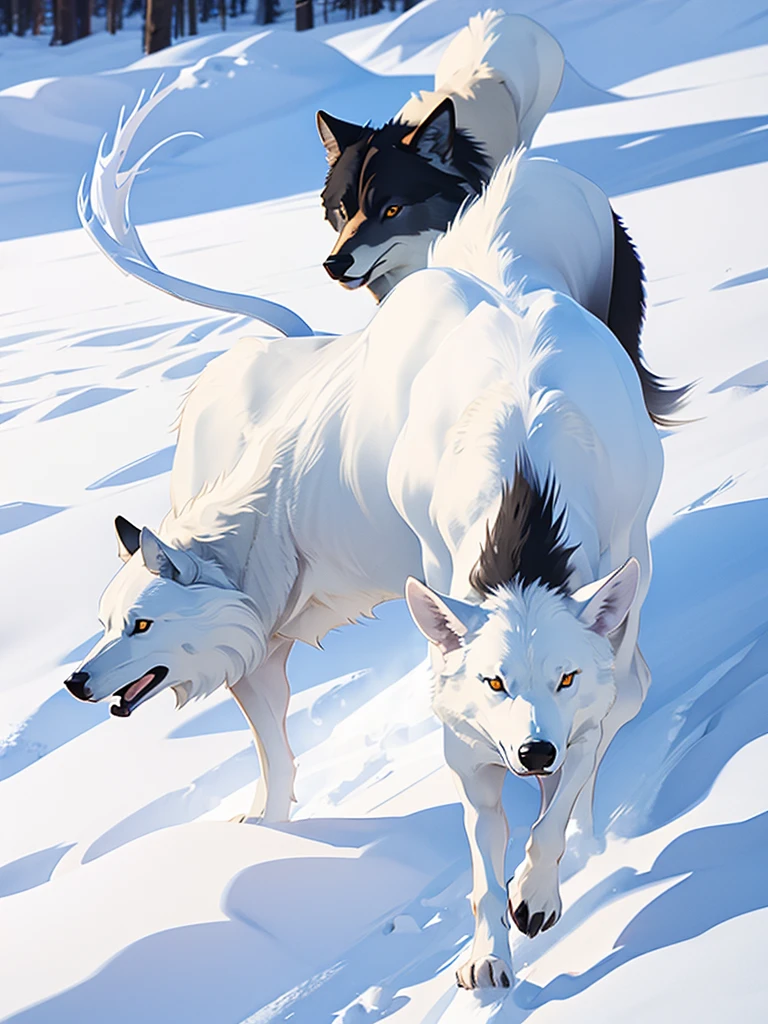 white elk black wolf