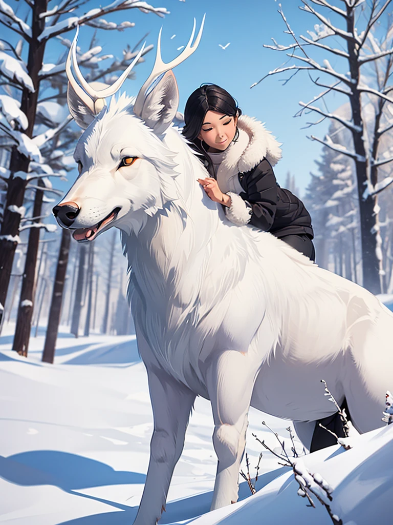 white elk black wolf