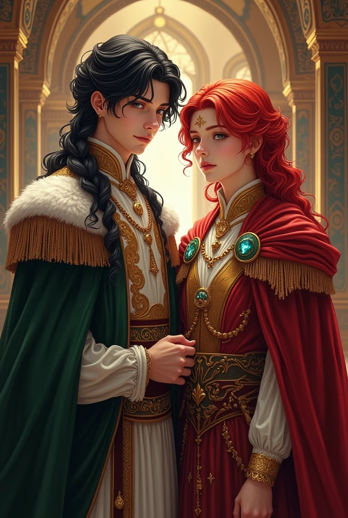The sons of a black-haired King and a red-haired Prince Consort