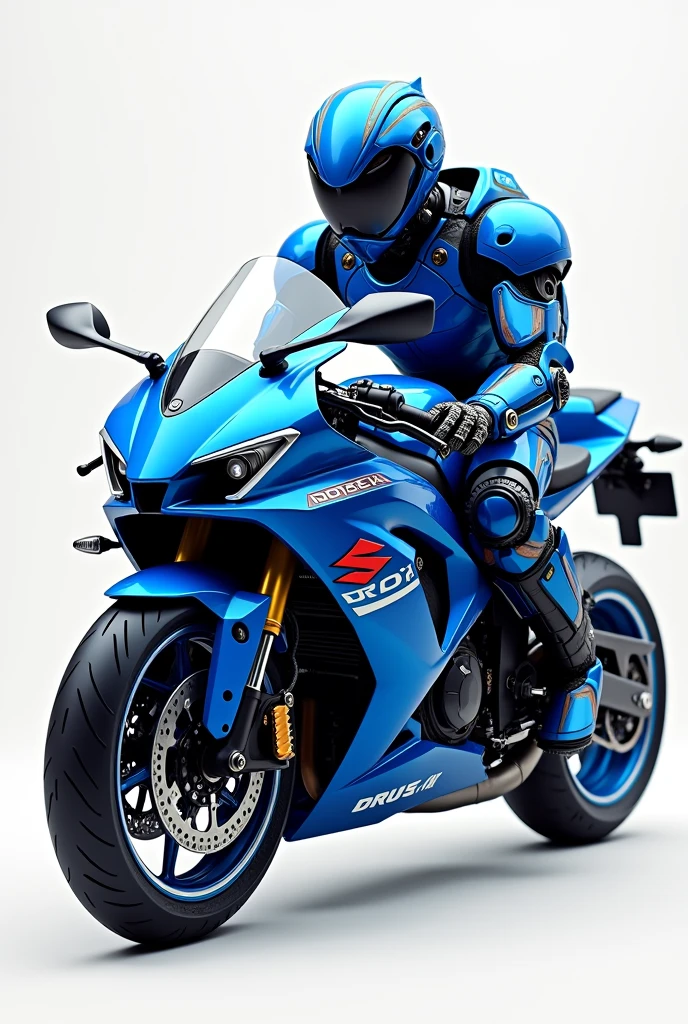 Suzuki Gxs R 250 motorcycle in blue that looks like a transformer in the form of a sticker