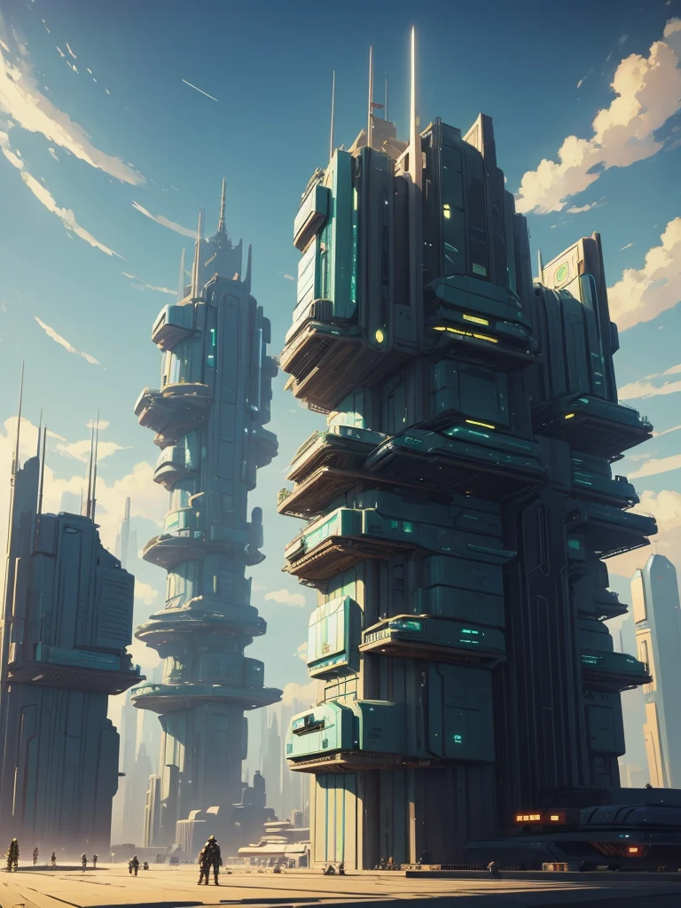 star farming city, A sci-fi picture in the style of dekopank of the distant future by Greg Manchess and Makoto Shinkai, trending on artstation, [:vibrant digital painting:0.4]