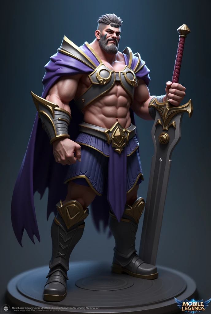 Model 3D postaci Aldous z gry Mobile Legends.