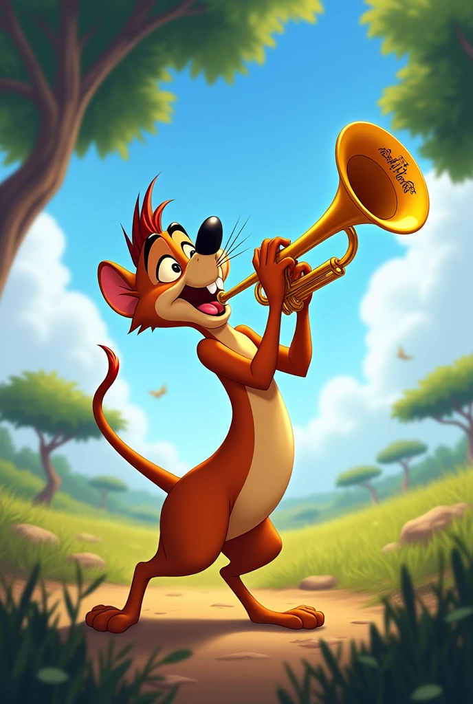 lion king timon playing trumpet