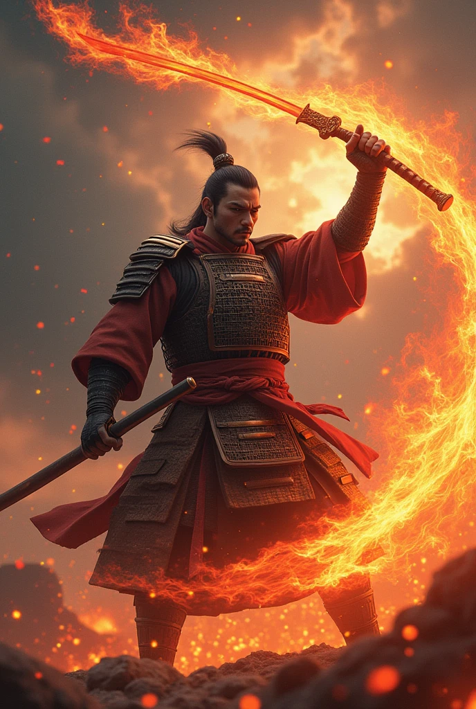 Rengoku with sword of fire