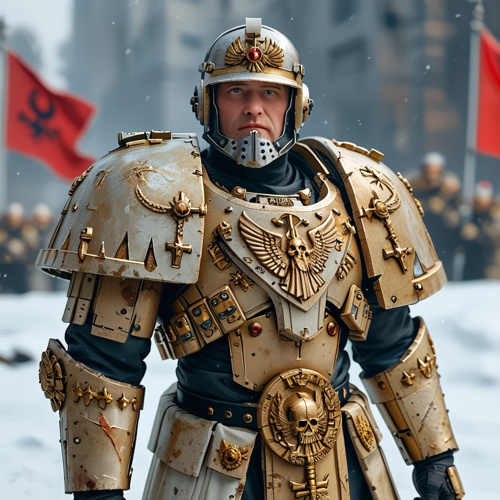 Kramer God Emperor, Warhammer 40k, Gorgeous armor, (High Detail Skin_1.2), 8K Ultra HD, Digital SLR Camera, sharp