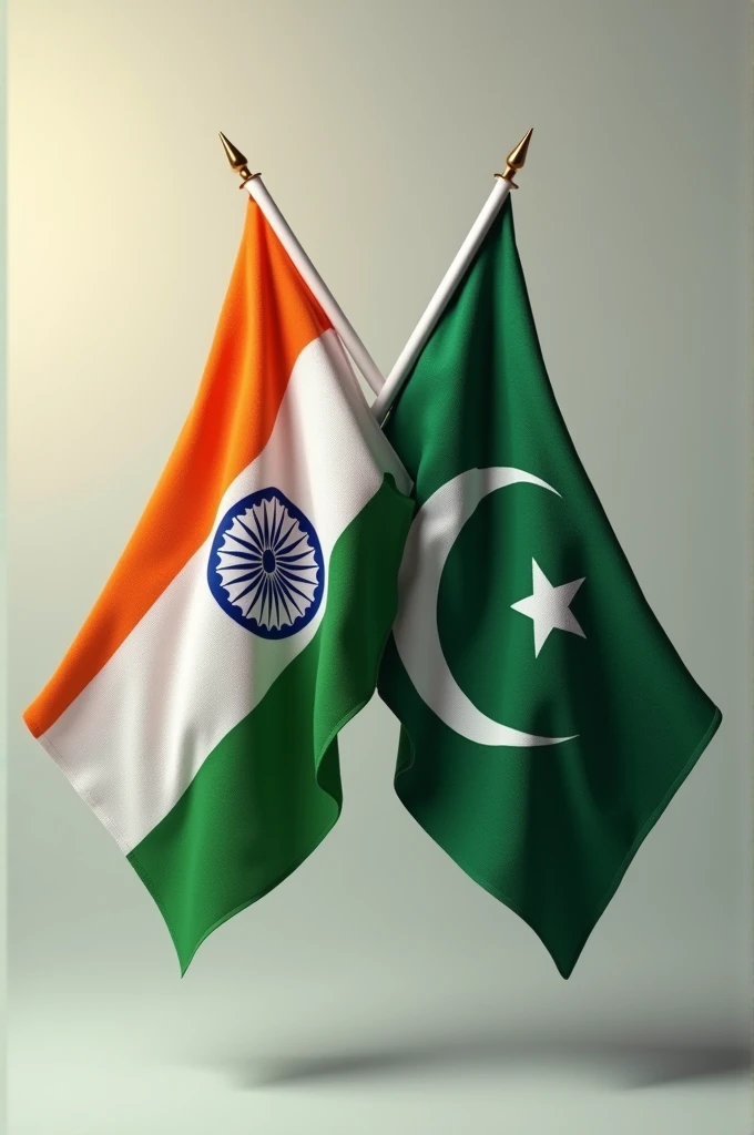 Indian flag with Pakistani flag touch