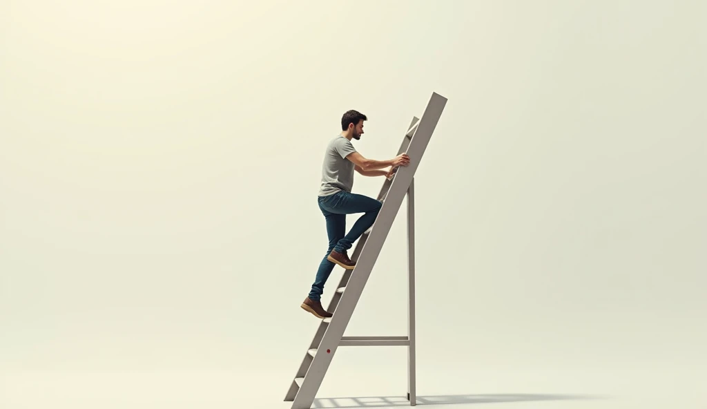 Person who of you climbing a ladder step by step, symbolizing gradual progress]

