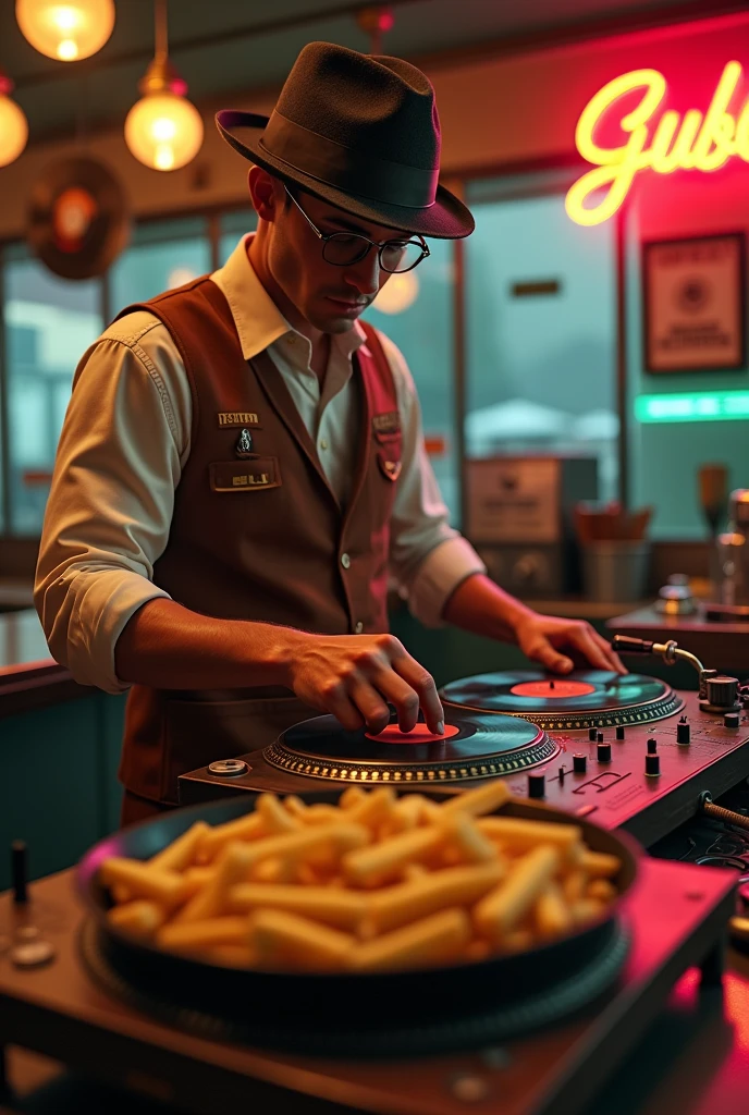 Dj Vintage culture frying French fries