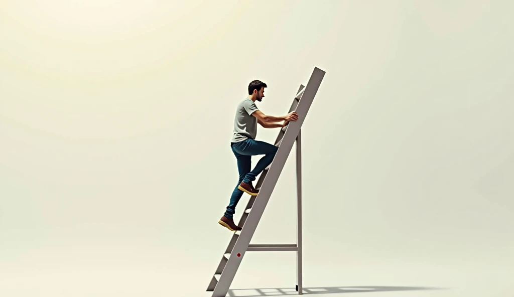 Person who of you climbing a ladder step by step, symbolizing gradual progress]

