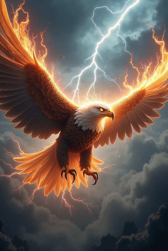 Give me picture of eagle and he has super enagy