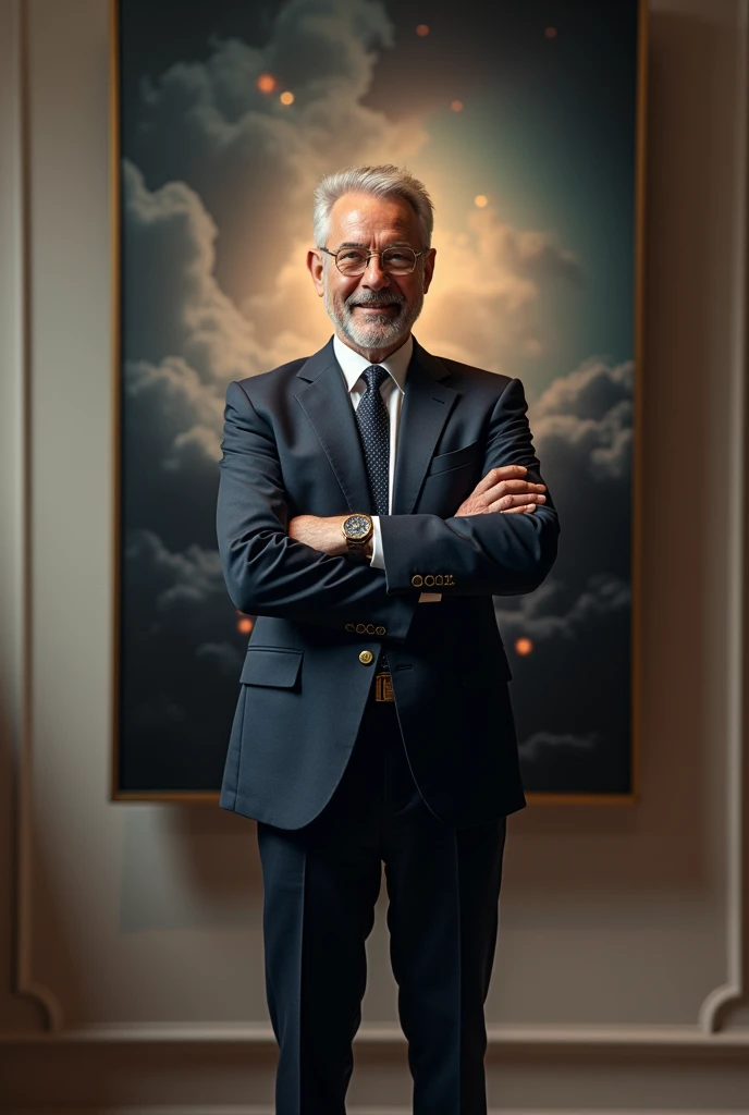 Success man behind image