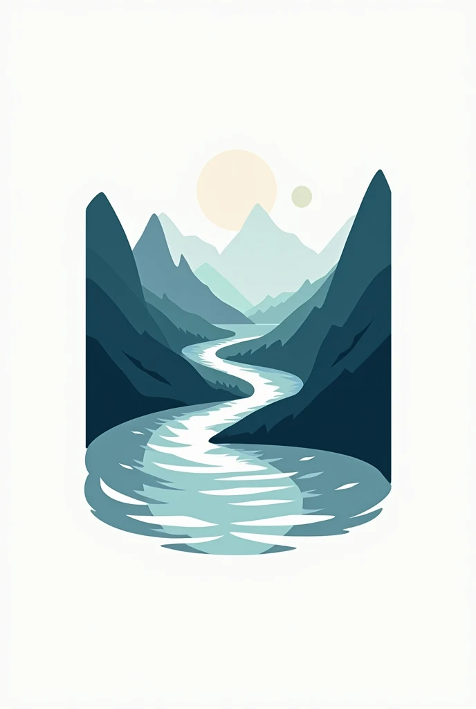 I need you to help me create a school class logo I hope to embody the elements of the MBA24 Elite Class 4 at South China University of Technology, where there is a winding water between two mountains; The overall picture looks like the Chinese character "four", with the left side resembling "2" and the right side resembling "4"; The abstract expression of the three letters' MBA 'in the picture