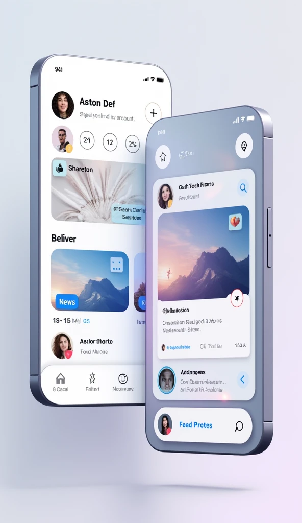UX Page Design/UI webs app (High quality) (High resolution) (Clear details) Web page with feed page, news light, user status frame or offline and show how many users and notification bar with message, notification, user account, simulate mobile responsive usage.