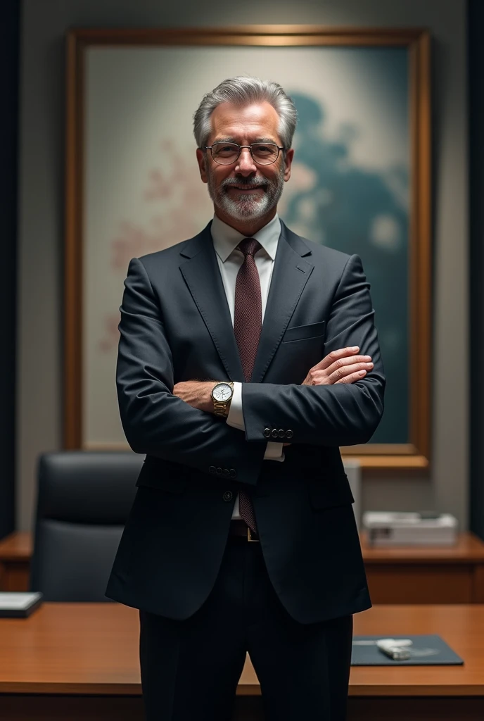 Success man behind image