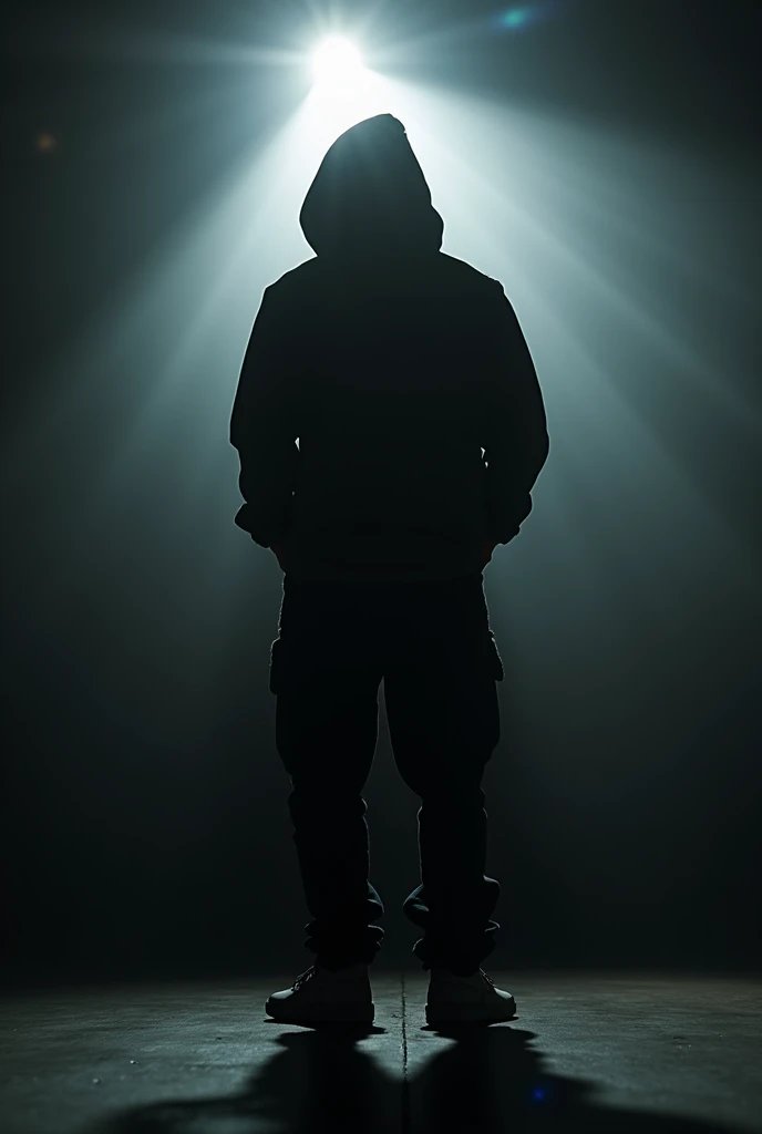 Song raper image in shadow look backside