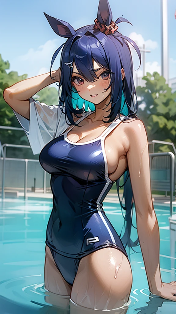 hot spring、woman、School Swimsuit