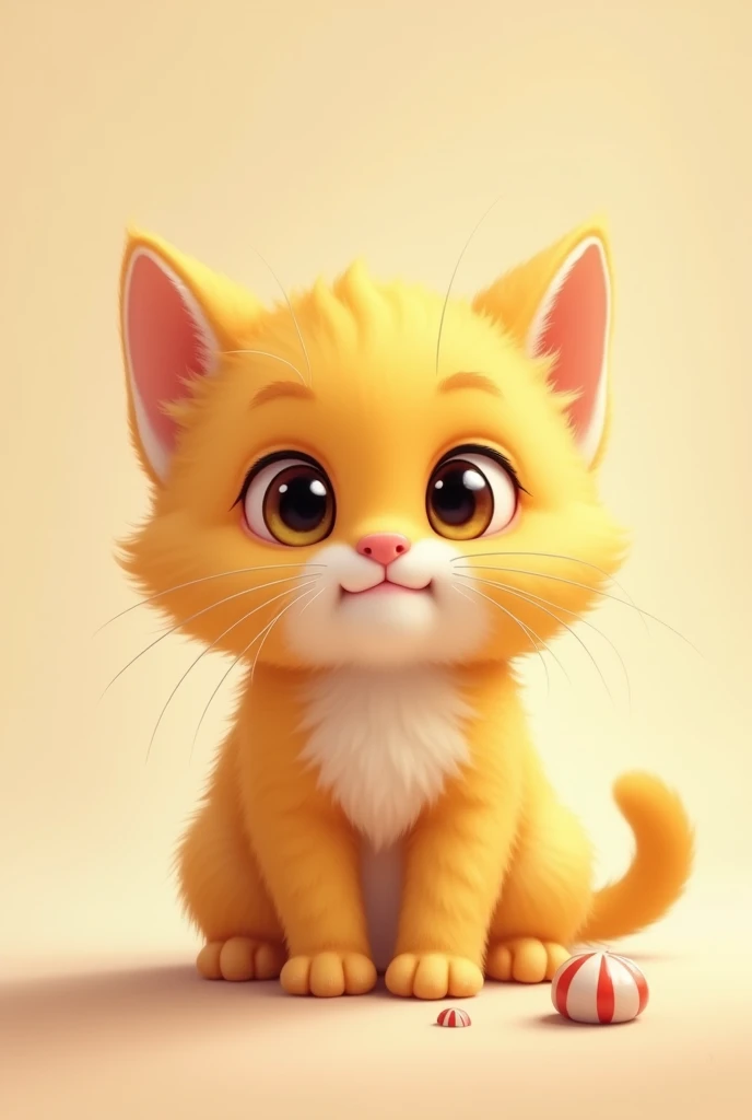 A picture of a yellow kitten