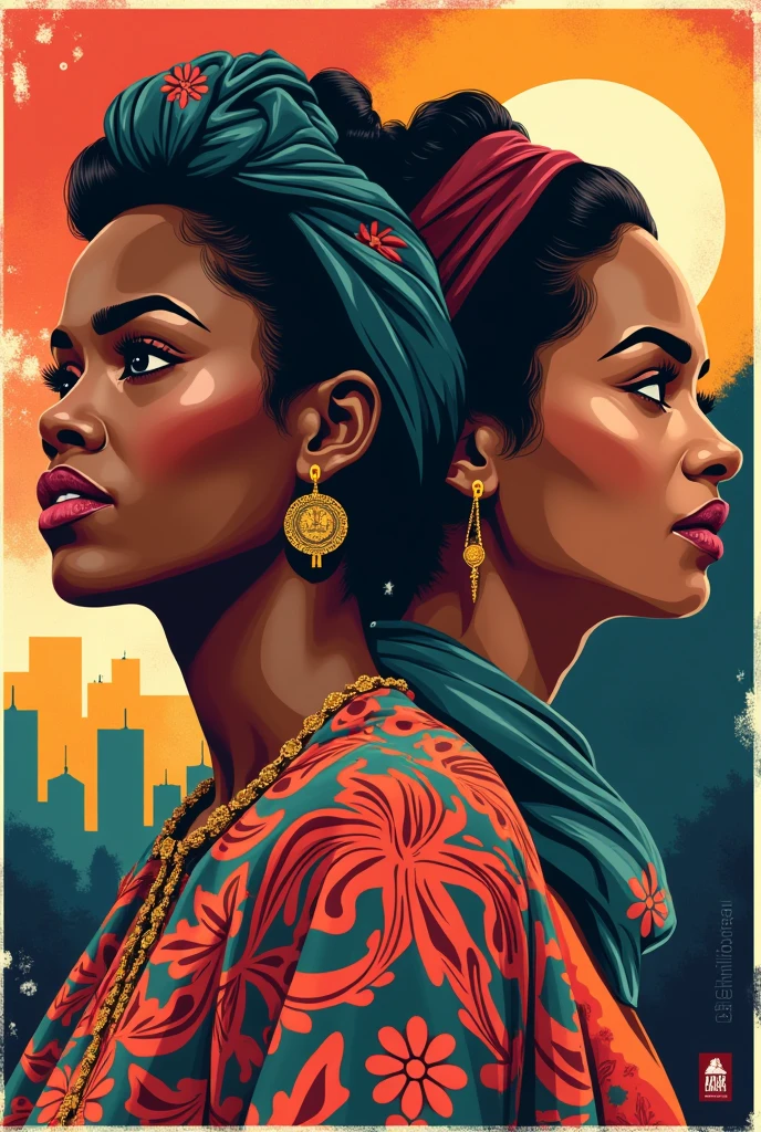 Nigeria and Egypt feminism posters in landscape