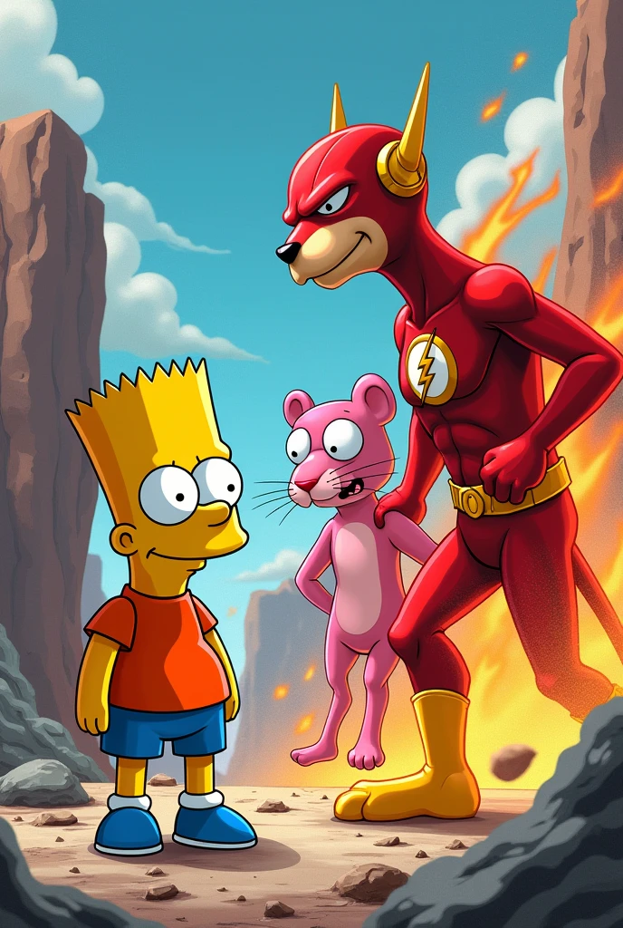 Bart Simpson,The Pink Panther,Flash 