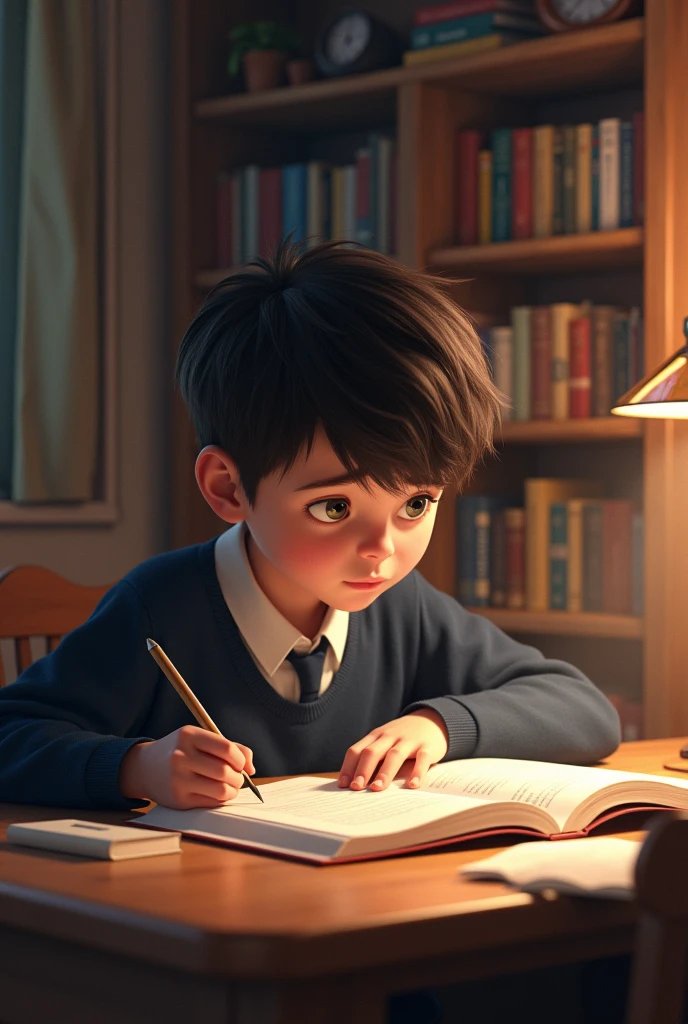 boy studying