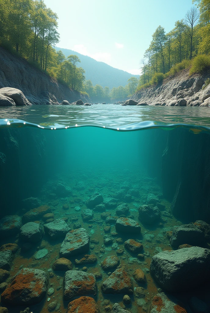 Clean water becomes pollited