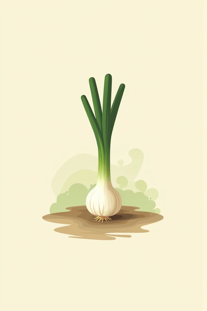 Logo, for organic shop with leek