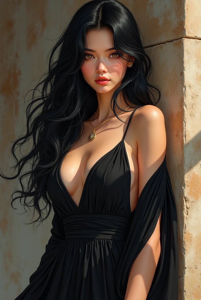 4K resolution,8K resolution,beautiful,Highest quality,Absolutely wonderful,Very detailed,Ultra-high resolution,masterpiece,(Realistic:1.5),(Realistic:1.5),Increased depth of field,Cinematic Light,
One elegant mature woman,
Long black hair,精巧なディテールのbeautiful顔,Face with a gentle expression,Transparent white skin,Very sensitive skin,Great proportions,Glamorous Body,Anatomically correct body,
Elegant high leg swimsuit,ornate designs,Gorgeous and detailed pattern,Beautifully detailed pattern,Detailed cloth texture,Decorated with lavish jewellery,
Seaside landscape at dusk,Dark clouds and a gloomy sky,delay々A desolate sandy beach that continues,Deserted beach,Dark sea surface,
(Dramatic Angle:1.5),