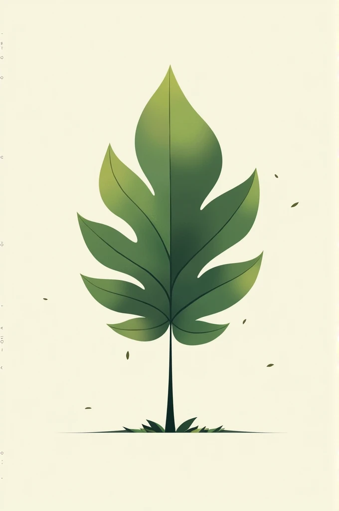 Very abstract tree leaf
