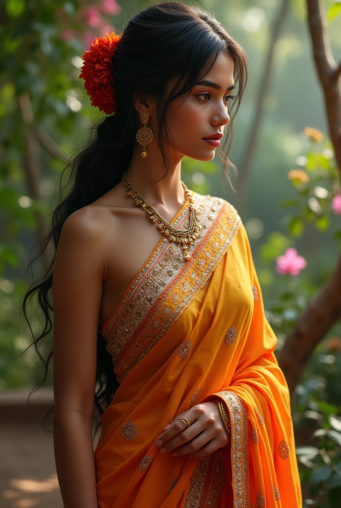 Indian lady wearing saree