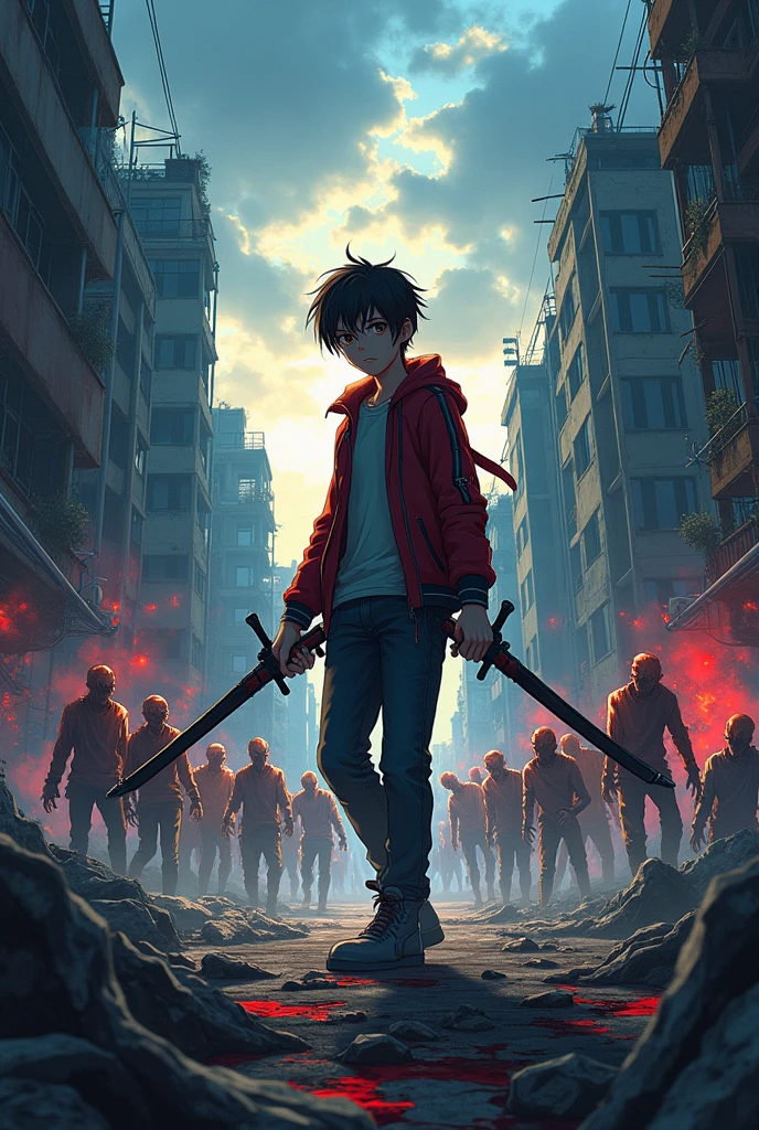 Anime, zombie apocalypse cover book