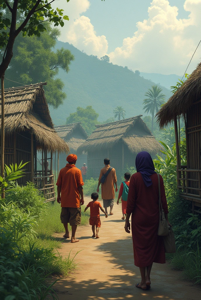 Rohingya people in arakan village