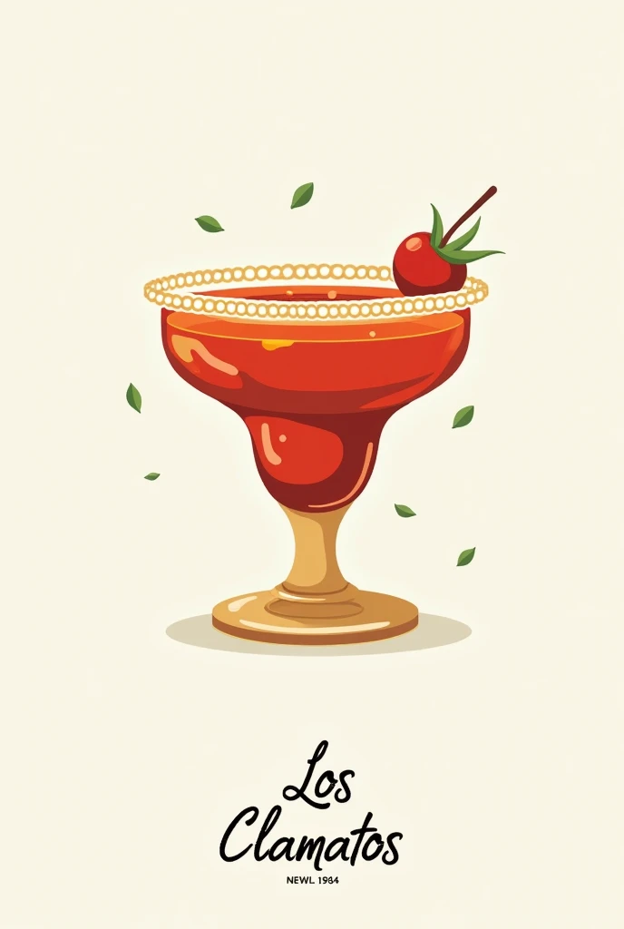 Logo style michelada glass with title los clamatos