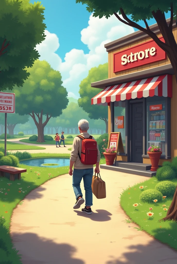 I go to the park and the Store