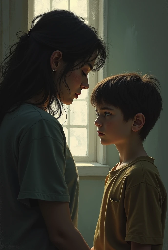 A mother is sad and disappointed in her son, who grows up
