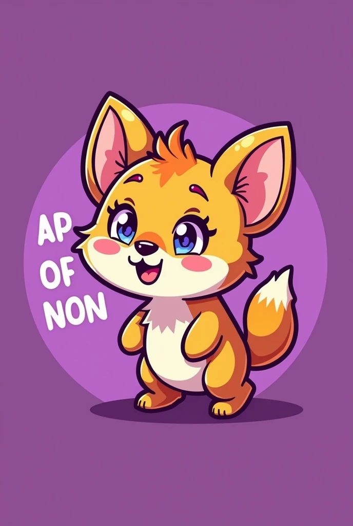 cartoon image of animal meme in purple with purple writing